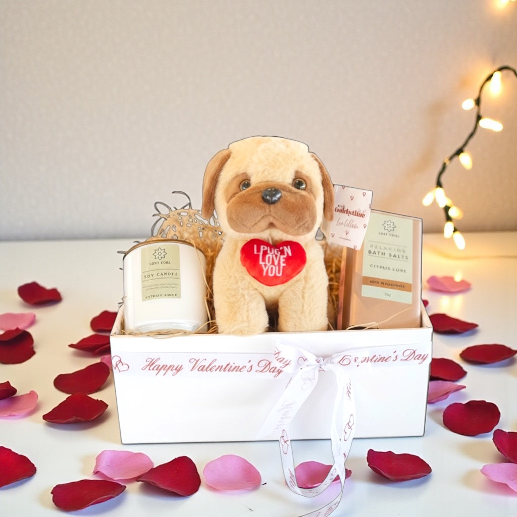 I Love You Box - Plush Pug