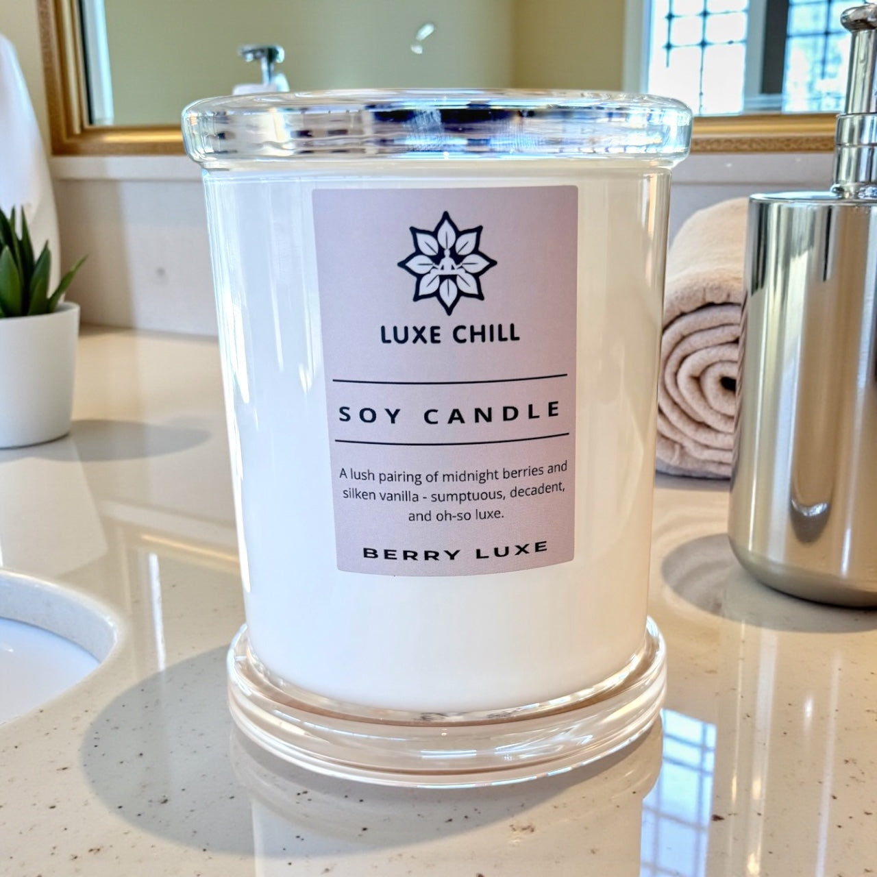 Luxe Chill Ophelia Candle - Berry Luxe