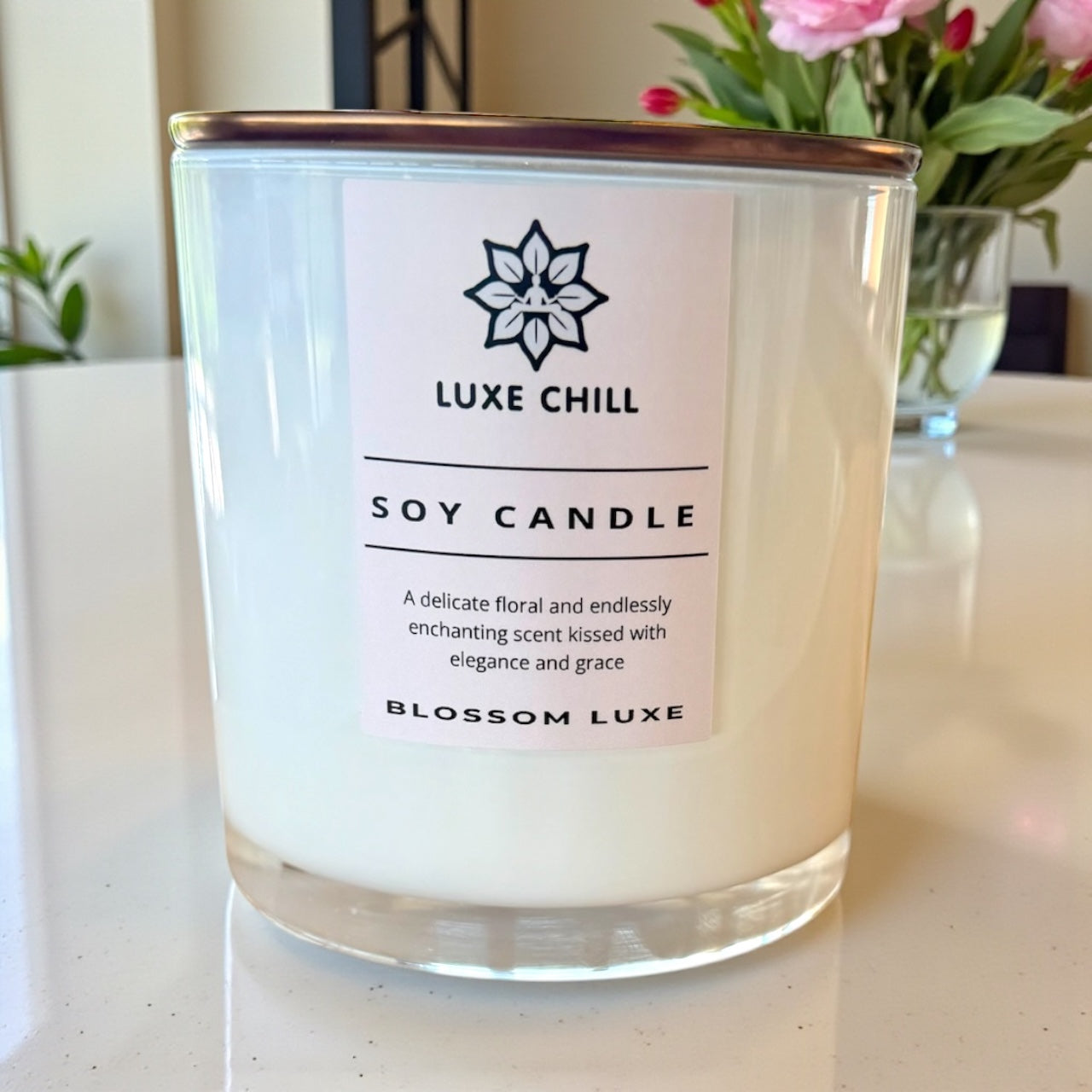 Luxe Chill Signature Candle - Blossom Luxe
